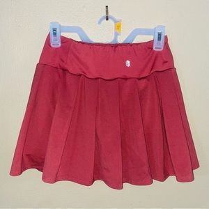 La Kottee Mauve Pleated Activewear Skort Size Small Preppy Workout Casual Fab